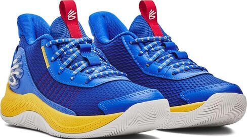 Under Armour Big Kids Grade School Curry 3Z7 Basketball Shoes 3026623 (Blue/White/White, US Footwear Size System, Big Kid, Numeric, Medium, 5.5) in Saudi Arabia