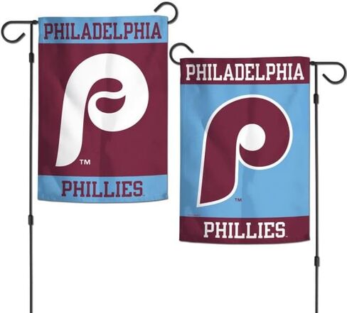 WinCraft PHILADELPHIA PHILLIES GARDEN FLAGS 2 SIDED 12.5"" X 18"" in Saudi Arabia