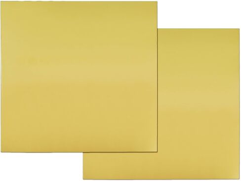 2Pcs H62 Solid Brass Sheet Plate 152mm x 152mm Thickness 1mm No Scratches Film Attached Brass Plates for Making Machinery Parts Gold in Saudi Arabia