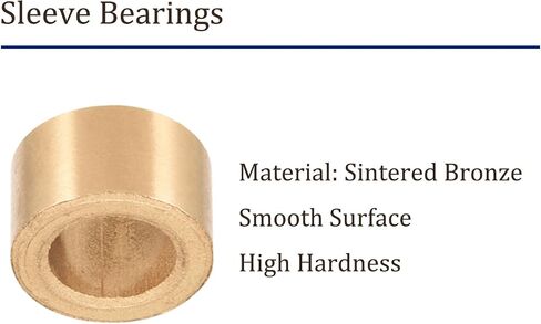1pcs Sleeve Bearings - [25mm Bore Dia x 32mm OD x 20mm Length] Sintered Bronze Bushing for Industrial Equipment, Self-Lubricating, Gold Tone in Saudi Arabia