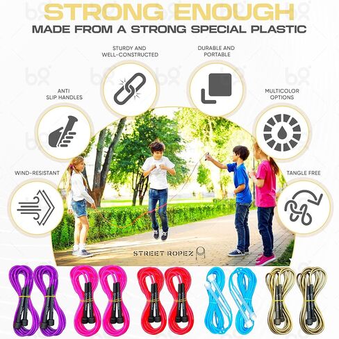 Royalty Double Dutch Jump Ropes (Set of 2), Perfect Length 14 Feet, Tangle-Free, Heavy Weight No Need for Doubling, For Beginning and Advanced Jumpers in Saudi Arabia