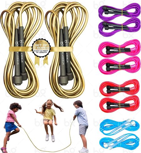 Royalty Double Dutch Jump Ropes (Set of 2), Perfect Length 14 Feet, Tangle-Free, Heavy Weight No Need for Doubling, For Beginning and Advanced Jumpers in Saudi Arabia