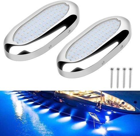 4.6in Underwater Lights for Boat IP68 Waterproof Marine Led Lights for Boats 1800LM 316 Stainless Steel Boat Led Lights for Transom Pool Courtesy Deck Interior Lights in Saudi Arabia