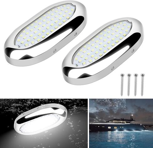 4.6in Underwater Lights for Boat IP68 Waterproof Marine Led Lights for Boats 1800LM 316 Stainless Steel Boat Led Lights for Transom Pool Courtesy Deck Interior Lights in Saudi Arabia