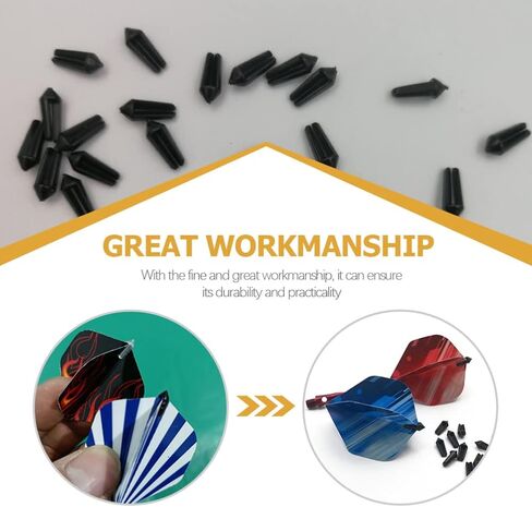 BESPORTBLE Darts Dart Accessories Flights 40Pcs Dart Flight Protectors Replacement Dart Wing Corrector Plastic Dart Flight Fixed Protectors Dart Accessories Pocket Dart Darts Metal Tip Set in Saudi Arabia