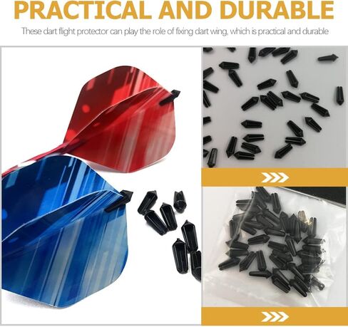 BESPORTBLE Darts Dart Accessories Flights 40Pcs Dart Flight Protectors Replacement Dart Wing Corrector Plastic Dart Flight Fixed Protectors Dart Accessories Pocket Dart Darts Metal Tip Set in Saudi Arabia