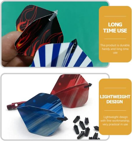 BESPORTBLE Darts Dart Accessories Flights 40Pcs Dart Flight Protectors Replacement Dart Wing Corrector Plastic Dart Flight Fixed Protectors Dart Accessories Pocket Dart Darts Metal Tip Set in Saudi Arabia