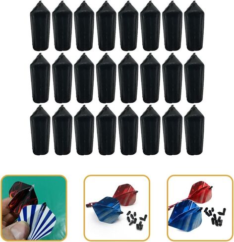 BESPORTBLE Darts Dart Accessories Flights 40Pcs Dart Flight Protectors Replacement Dart Wing Corrector Plastic Dart Flight Fixed Protectors Dart Accessories Pocket Dart Darts Metal Tip Set in Saudi Arabia