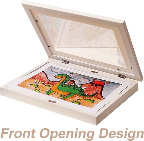 Kids Art Frame, Kids Art Frame Front Opening, Kids Art Frame Changeable, Great for Kids Drawings, Artworks, Children Art Projects, Schoolwork (White) in Saudi Arabia