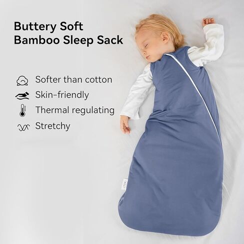 رايون مصنوع من الخيزران، كيس نوم للأطفال 1.0 توغ، بطانية فائقة النعومة يمكن ارتداؤها من 24 إلى 36 شهرًا، حقيبة نوم للأطفال الصغار 2t-3t للجنسين الأولاد والبنات، كيس نوم بسحاب ثنائي الاتجاه وخفيف الوزن XXL in Kuwait