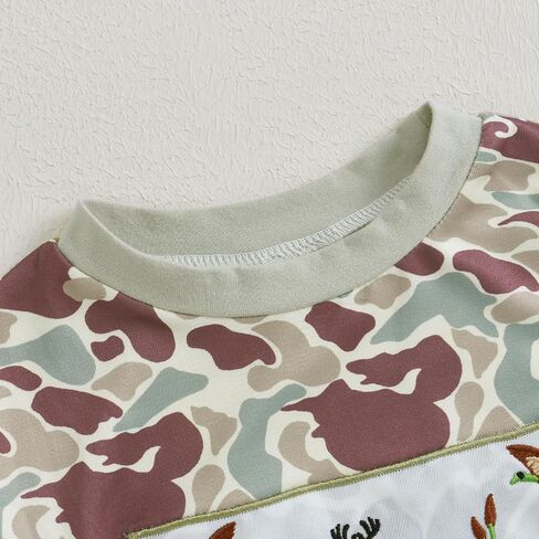 بوديكوكو صيد البط ملابس الطفل الرضع طفل بنين بنات Camoflage المطرزة مالارد بطة البلوز رومبير in Kuwait