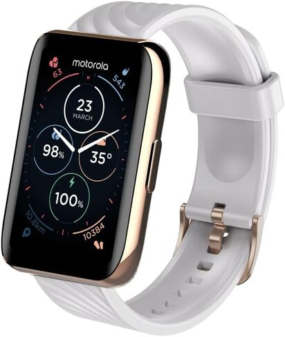 Motorola Moto 40 Smartwatch -10 Days Battery Life, Google Fit Integration, 1.5'' Crystal Clear Display, Heart Tracking, in-Depth Sleep Tracking, iOS and Android Compatible (Phantom Black) in Saudi Arabia