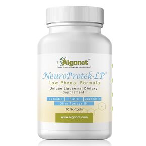 NeuroProtek Low Phenol - 60 Soft Gels Exclusive patented combination of Luteolin and other Flavinoids in Olive Pomace Oil with EVOO