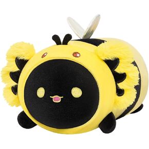 Black Axolotl Bee Plush, Kawaii Bee Plushies, Cute Axolotl Bees Costume Dressed Plushies, Small Hugging Cuddly Pillow, Soft Squishy Toy Gifts for Kids Girls Boys (8 Inch)