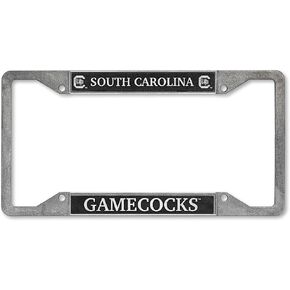 Rico Industries NCAA South Carolina Gamecocks Pewter License Plate Frame 12" x 6"