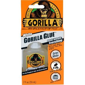 Gorilla White Gorilla Glue, Waterproof Polyurethane Glue, 2 Ounce Bottle, White, (Pack of 1)