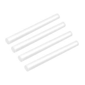 4 Pack Acetal Copolymer Rod, Standard Tolerance 1 Inch Diameter and 12 Inch Length, Opaque White Round Acetal Plastic Rods for Non-Marring Fixtures