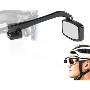 Bike Rear View Glasses, Mini Helmet Rearview ABS Rear View Glasses Riding Mirror Multi Angle Adjustable View Glasses Universal Rearview for Bicycle