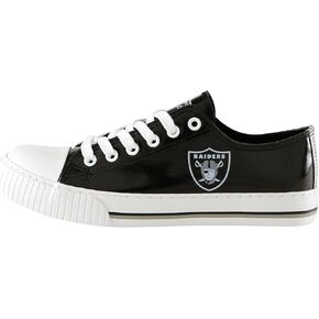 FOCO Las Vegas Raiders NFL Womens Team Color Metallic Sneakers - 7