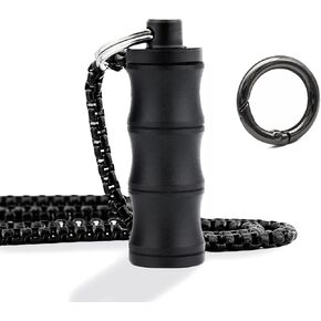 Titanium Small Pill Box Titanium Pill Case Necklace Nitro Mini Waterproof Keychain Pill Holder Lightweight Charming Pendant Necklace Pill Container for Purse