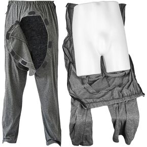 Patient Tearaway Pants, Post Surgery Recovery Pajamas with Side Zipper & Crotch Snaps, Disability Clothing Unisex Bedridden