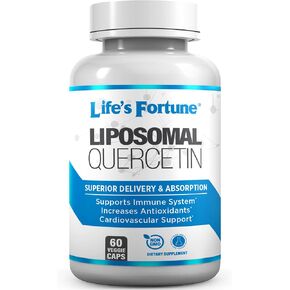 Life's Fortune Liposomal Quercetin 250 mg, Supports Immune System, 60 Veggie Caps