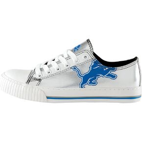 FOCO Detroit Lions NFL Womens Team Color Metallic Sneakers - 10