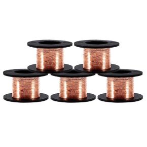 Keenso 0.1mm Copper Wire, 15m, 5 Rolls, Enameled Winding Wire, Magnet Wire, for Electronic Device Repair, SMALL Gauge, Th4q2iur6g