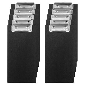 PATIKIL Check Presenters for Restaurants, 10Pcs Mini Clipboard Wood Check Holder Half Page Menu Holder for Restaurant Cafe Waitress Guest Check Server, Black