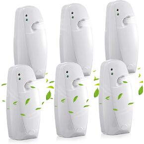 6 Pcs Automatic Air Freshener Spray Dispenser Home indoor Wall Mounted Automatic Spray Dispenser Air Freshener Spray, Commercial and Home Use, Bathroom, Hotel, Office and Public Area