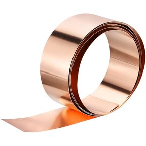 uxcell Copper Sheet Roll 3500mm x 50mm x 0.6mm, 99.9% Pure Copper Strip Copper Flashing Metal Foil Plate for Electricity DIY Projects (Multiple Sizes)