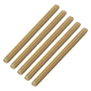 uxcell 20 Pcs Fully Threaded Rod, M6-1.0x120mm Carbon Steel Long Thread Screw Right Hand Threaded for Furniture Mounting Assembly Fastening
