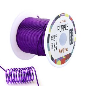 UTILE Armature Aluminum Wire 100 ft 15 Gauge 1.8 mm Anodized Craft Bendable Wire – Sculpting Metal Gold Wire for Bonsai Trees, Clay, Crafts, Plants, Gardening, Beading and Jewelry Making (Gold)