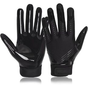 RIGWARL Football Gloves Men, Youth & Adult Football Gloves, Performance Enhancer Receiver Gloves with Super Tacky Grip for Ultimate Experience