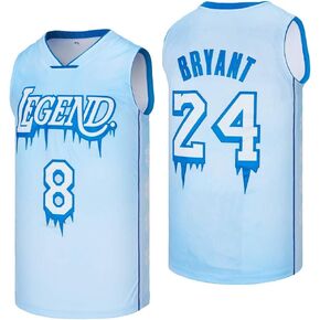 Men's 8 24 Legend Jersey Black Snakeskin Short-Sleeved Hip Hop Bryant Men Basketball Jerseys S-3XL