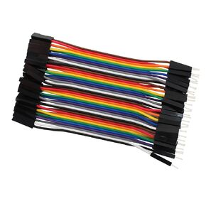40 قطعة 10 سنتيمتر دوبونت سلك ذكر إلى ذكر 40pin اللوح أسلاك توصيل معزز متعدد الألوان الشريط كابل خط موصل