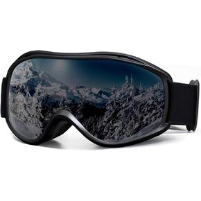 SPOSUNE OTG Ski Goggles Men Women, Over Glasses Anti Fog Snowboard Goggles, UV Protection Snow Goggles for Adult & Youth