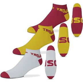 For Bare Feet NCAA Mens Money Ankle Socks-3 Pack-Oklahoma Sooners-Large (10-13)