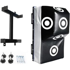 Boxing Bar Wall Mount Uppercut Adjustable Height MMA Training 27in Punching Target Black, JR-0064-GG