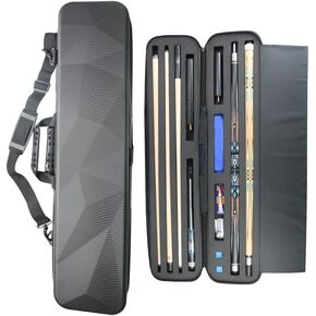 ABS Material Hard Pool Cue Case 2x3 for 1/2 Pool Cues,Durable Construction,Protective Storage and Transport Solution for Billiard Enthusiasts,Keeps Your Equipment Safe and Organized