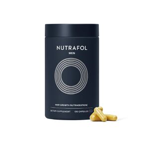 Nutrafol Men's Hair Growth Supplements, Clinically Tested for Visibly Thicker Hair and Scalp Coverage, Dermatologist Recommended - 1 Month Supply