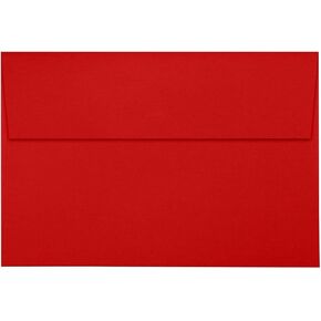 LUXPaper A8 Invitation Envelopes | Peel & Press | 5 1/2" x 8 1/8" | Ruby Red | 80lb. Text | 50 Qty