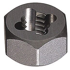 Greenfield Threading 411899 Hexagon Rethreading Die, 3/4" - 14 NPT, Carbon Steel, Uncoated (Bright) Coating, Right Cut