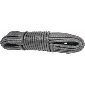 1/4inch x 200 Feet 10141lbs Winch Rope 6mm x 200ft 12-Strand Braided Rope Grey Synthetic Winch Cable