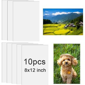 20 Pcs Sublimation Metal Photo Blanks 8"X10" X0.45mm Aluminum Photo Sign Blank Photo Metal Wall Sublimation Poster Frame Blanks