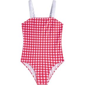 LIZENS Girls One Piece Swimsuits Cute Girls Swimwear Vintage Style