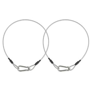 10 Pack 1/8" Safety Cables 2ft Security Cable 304 Stainless Steel Wire Ropes with Carabiner Lock 50lb Load Capacity Falling Prevention for DJ Stage Light Luggage