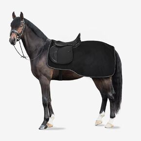 HORZE Kiel Riding Blanket with Fleece - Black - 78 in