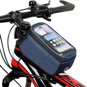 Bike Handlebar Bag Bicycle Front Bag Shoulder Bag Storage Bag with Shoulder Strap for Road Mountain Bike Cycling Blue