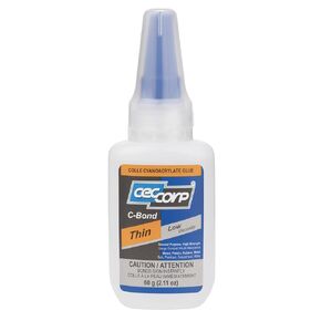 CECCORP Super Glue - C-Bond Thin, 17.64 oz (500 g), Low Viscosity Cyanoacrylate Adhesive, Clear CA Glue for All Purposes